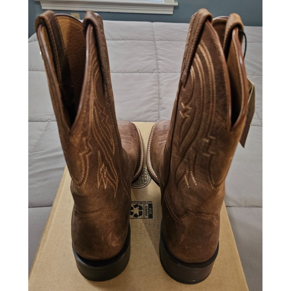 Ariat® (Men's 9.5 D) Plano™ Western Square Toe Cowboy Boot in Woody Tan - $240 - Picture 7 of 12
